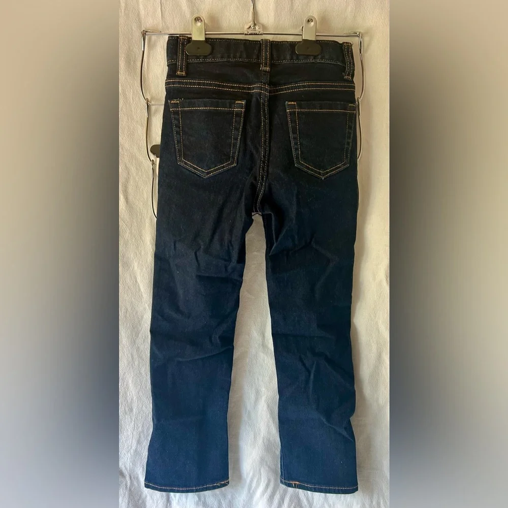 Old Navy Straight Built-In Flex Jeans Boys Size 7 Slim Dark Wash Blue